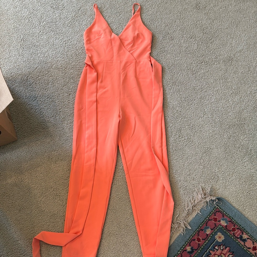Orange ASOS jumpsuit